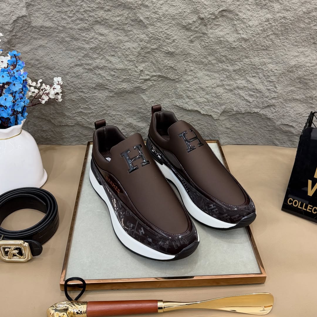 Men's luxury genuine leather casual shoes