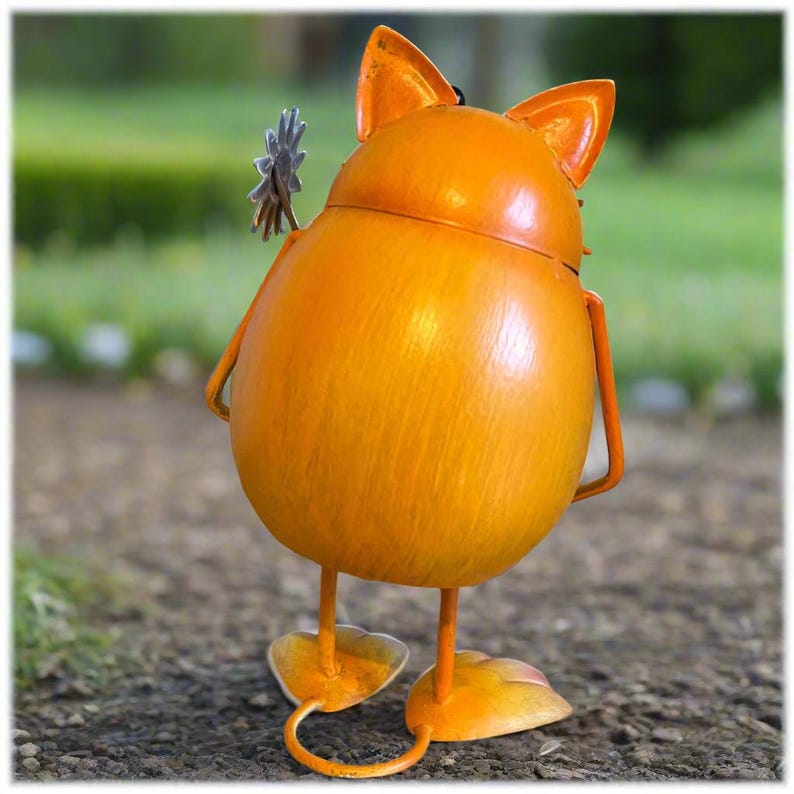 Handmade Metal Cat Garden Sculpture