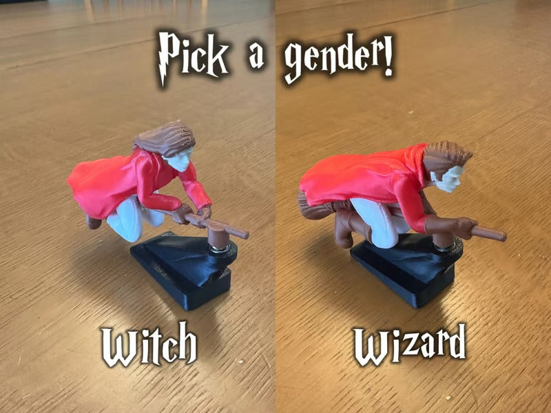 Witch & Wizard Broomstick Dashboard Ornament – Magical Ride