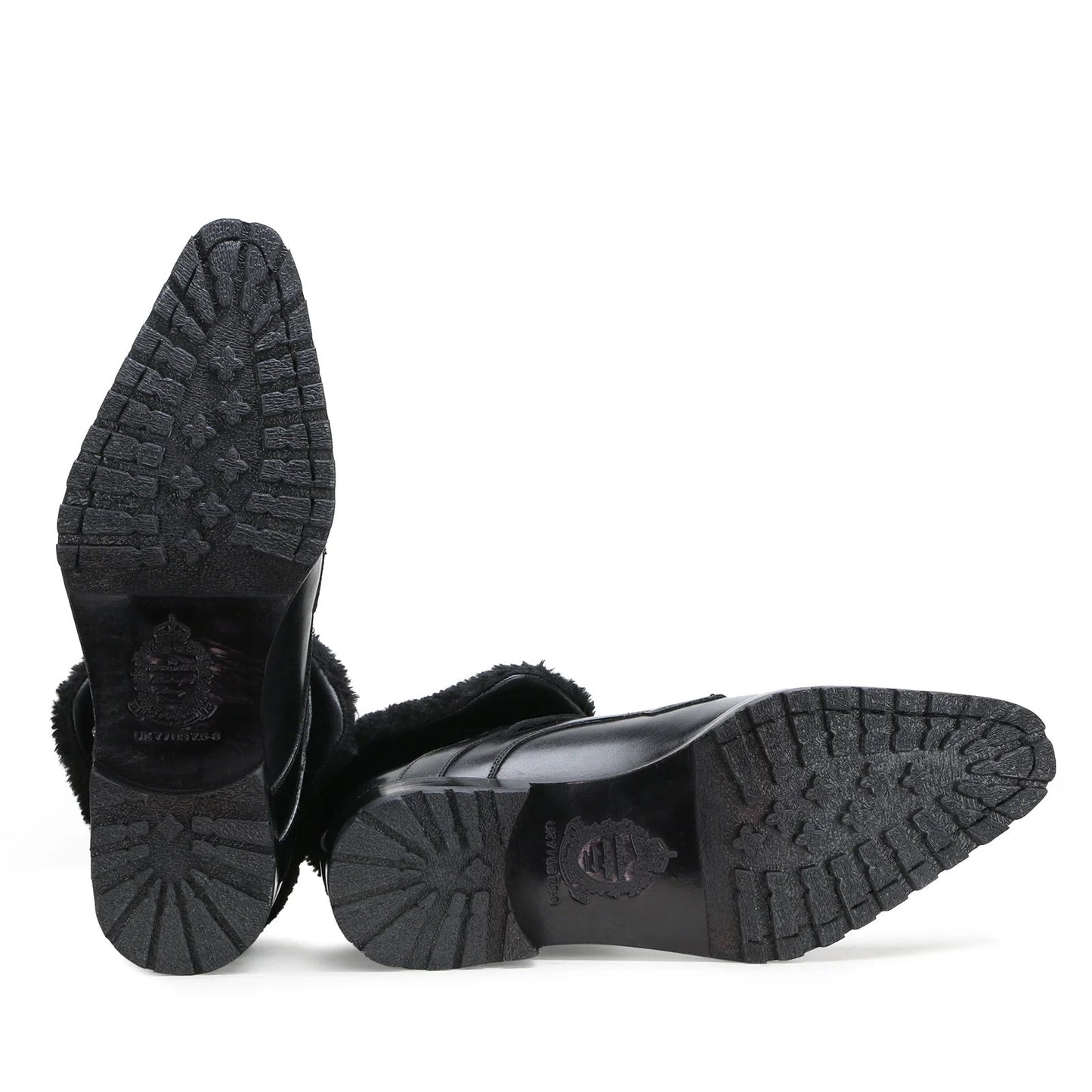 Classic black chunky fur boots