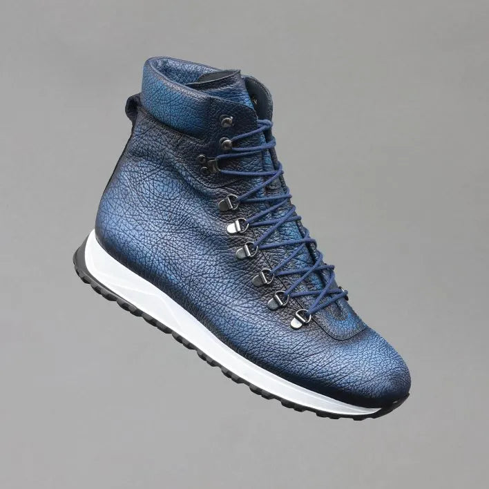 Italian scratched calfskin sneakers