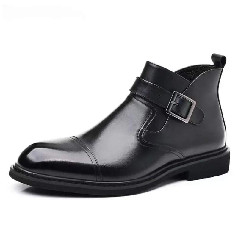 Italian cowhide business formal boots