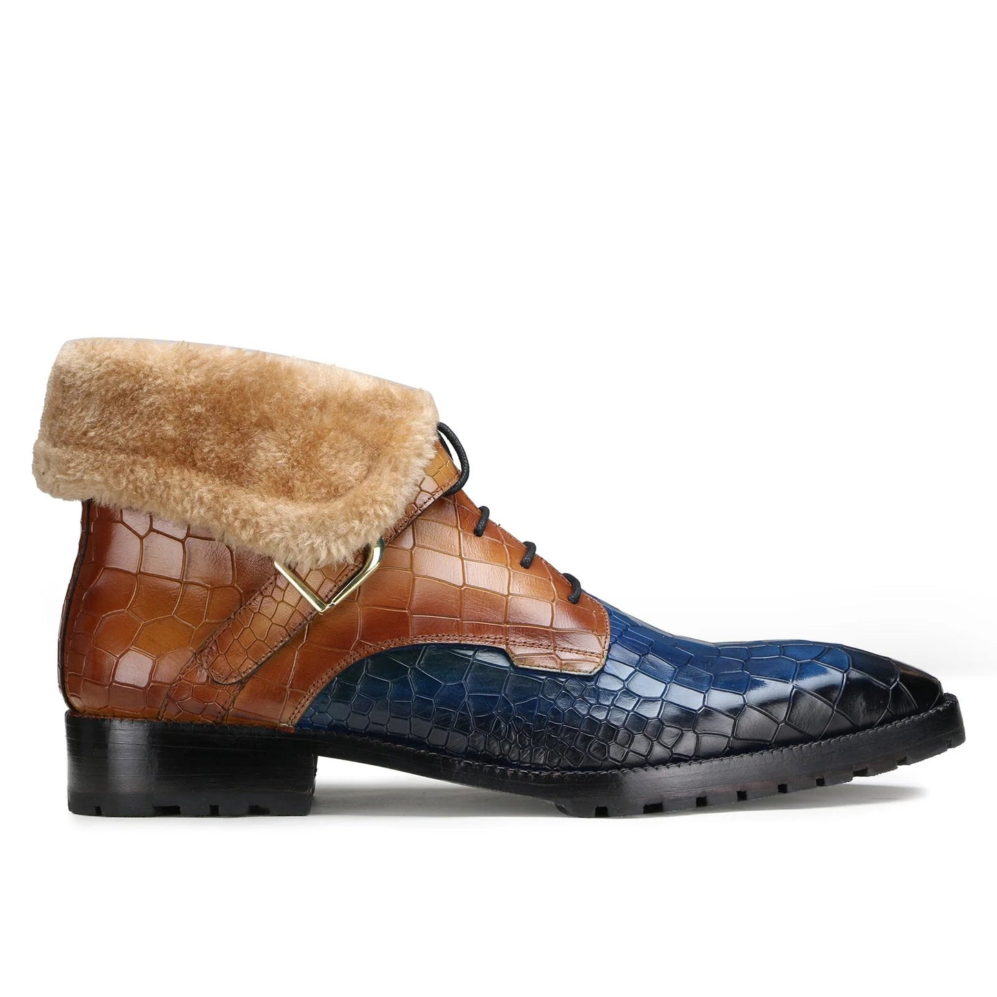 Italian designer fur boots
