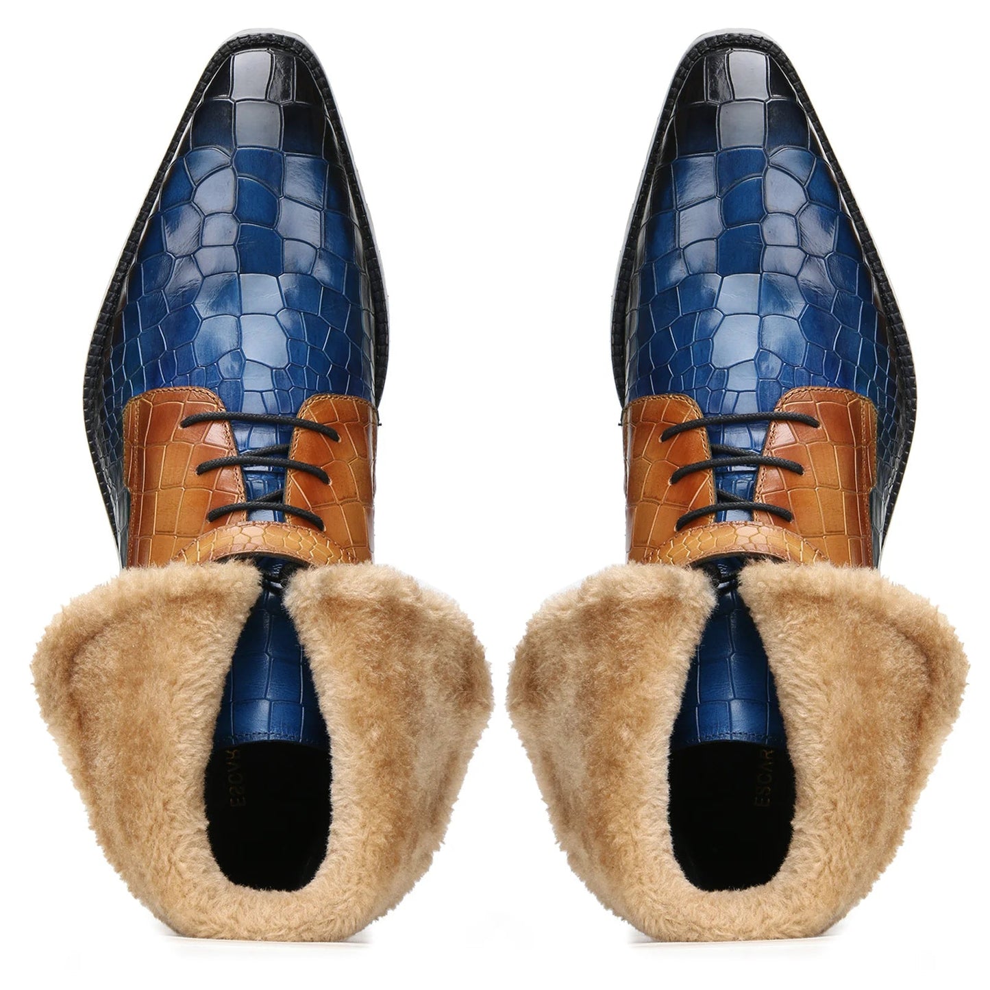 Italian designer fur boots