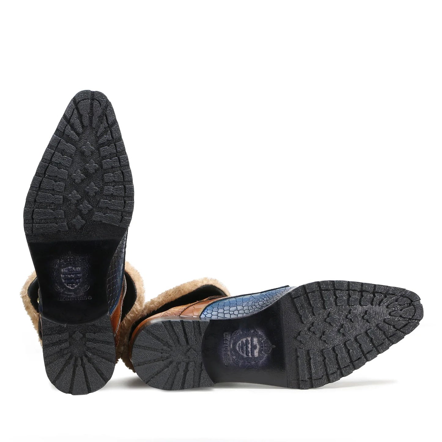 Italian designer fur boots