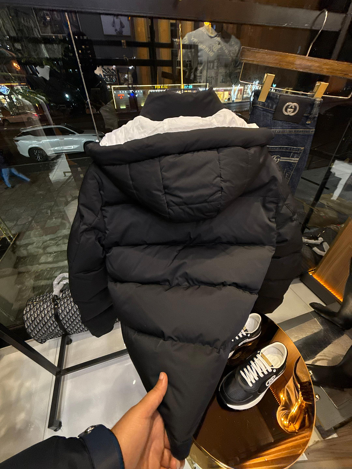 Men's Black Thickened Business Down Jacket