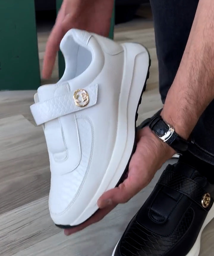 High-quality crocodile leather casual shoes