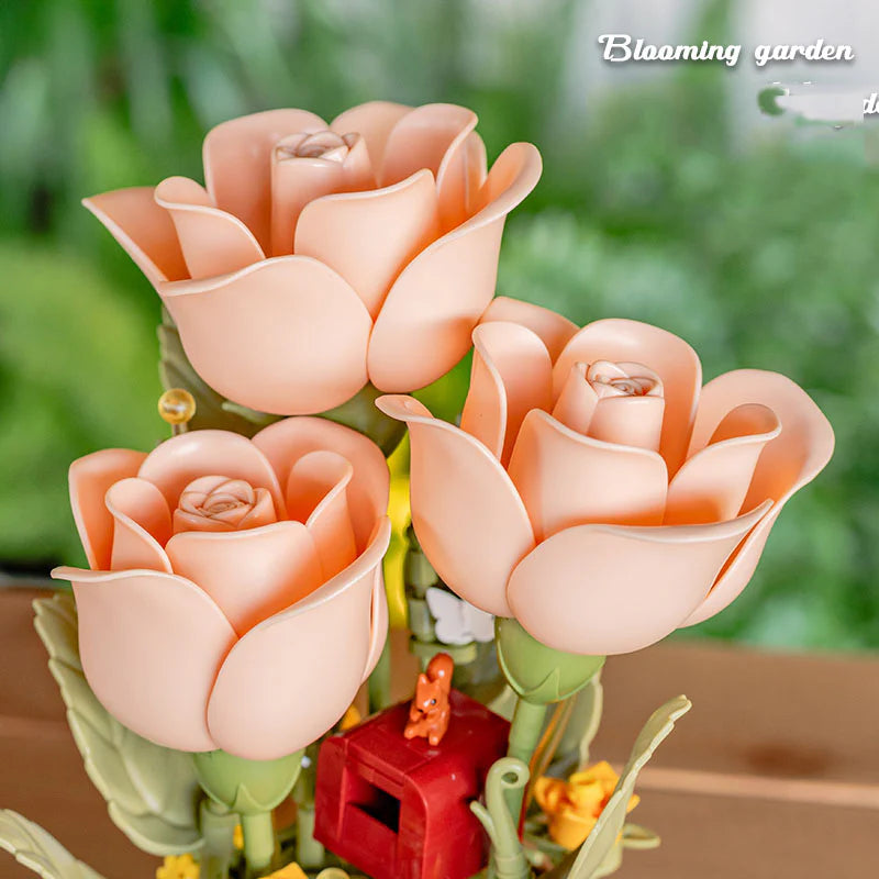 Eternal Love Building Block Rose Bouquet - Valentine's Day Gift