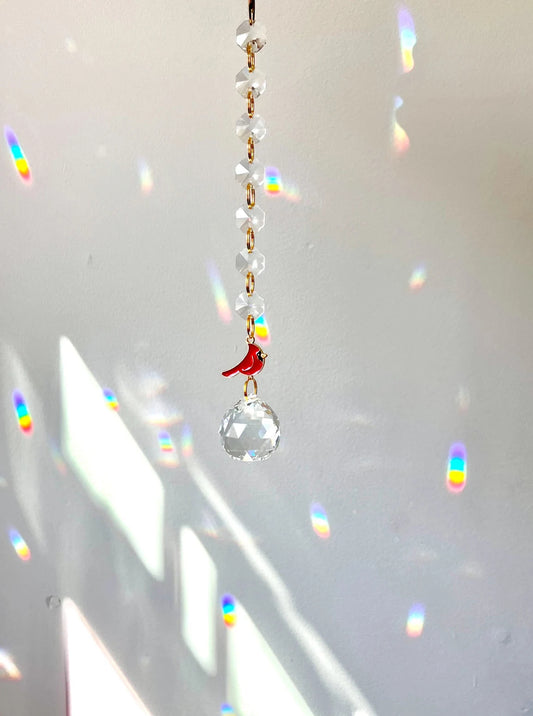 Cardinal Crystal Suncatcher