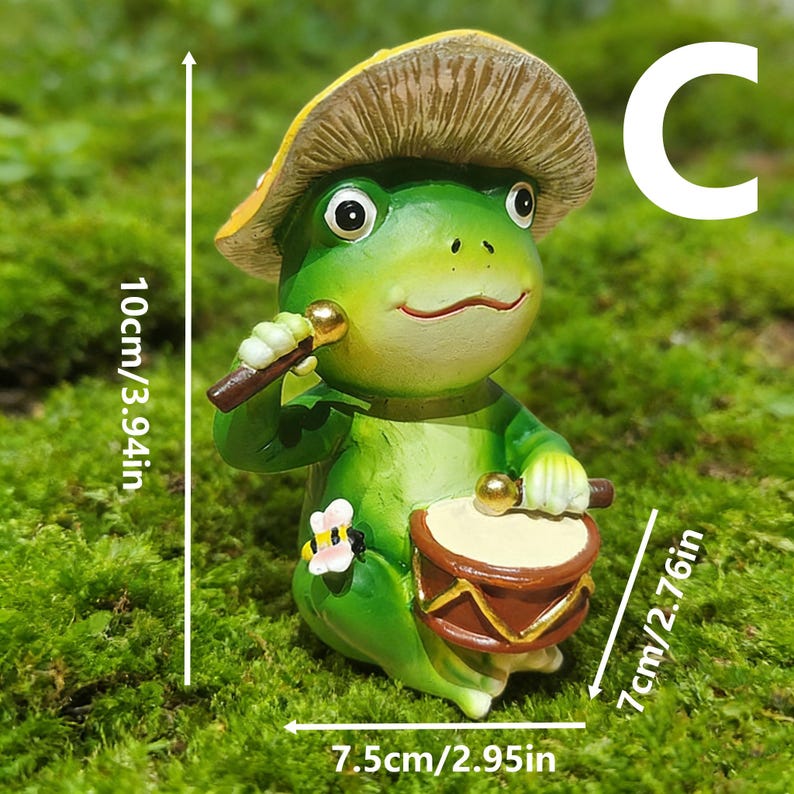 Resin Frog Band Garden Statue