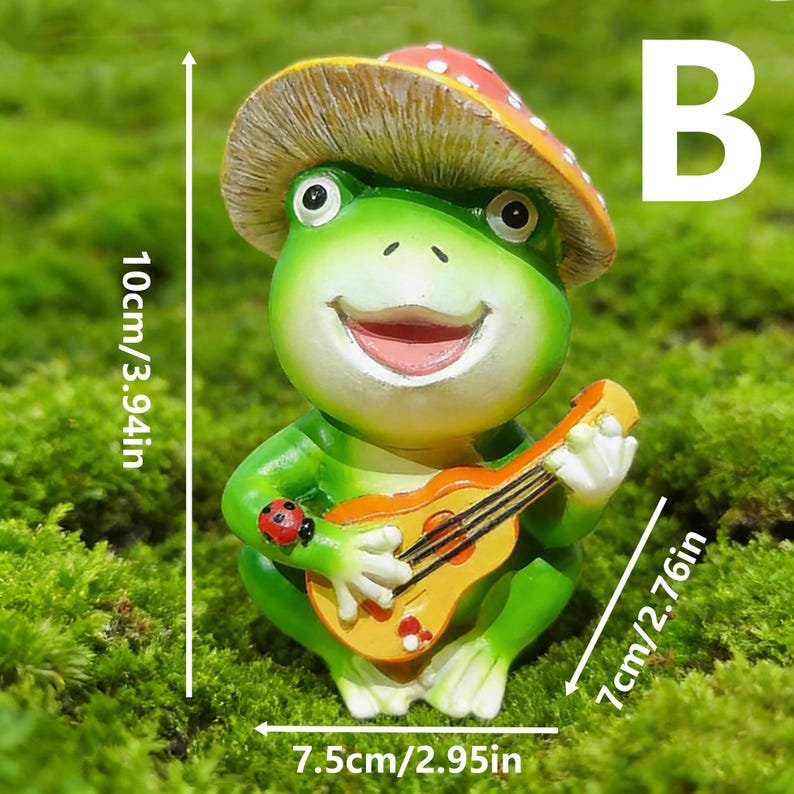 Resin Frog Band Garden Statue