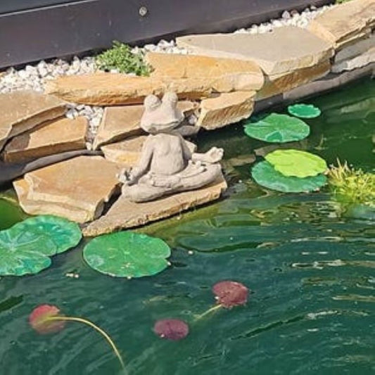 Meditation Frog Garden Stone Sculpture