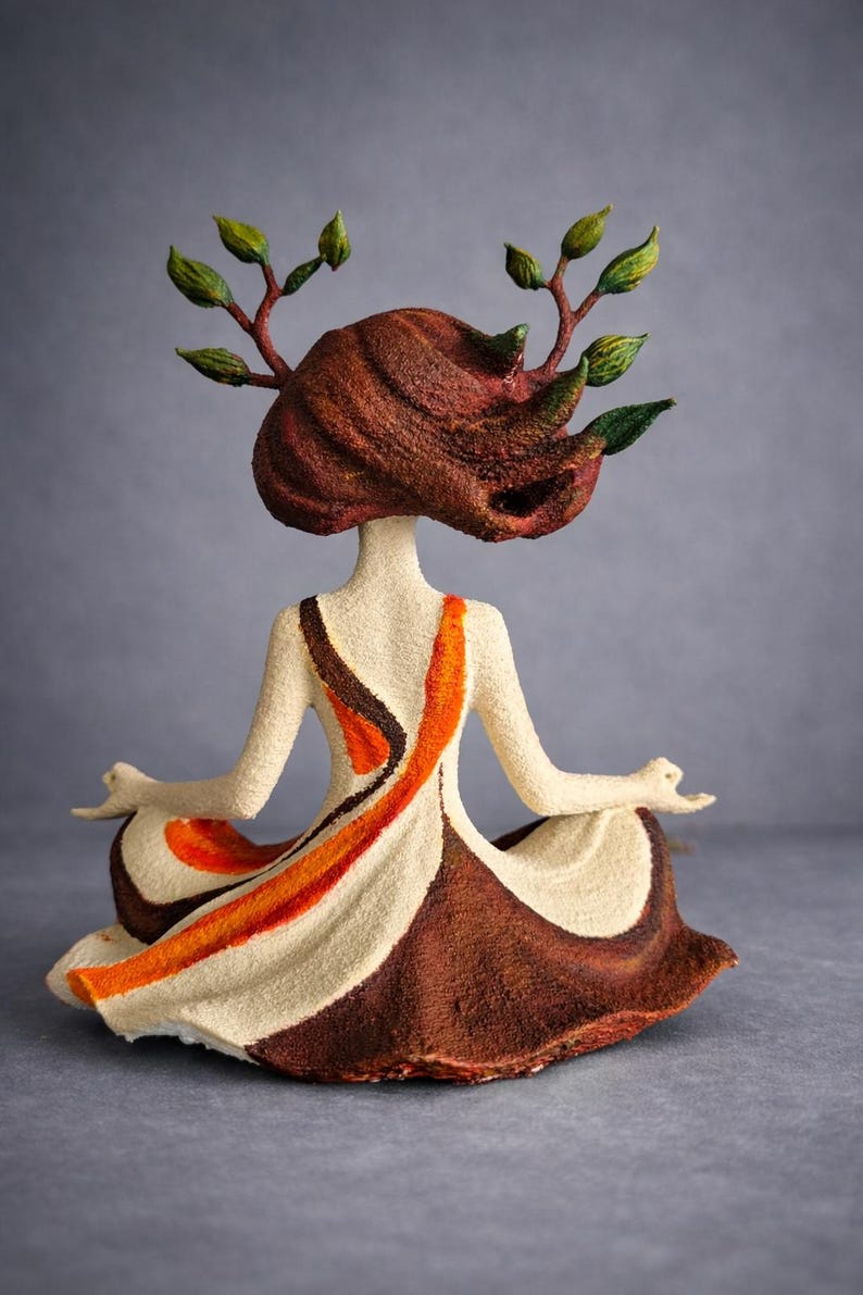 Unique Meditative Nature Goddess Sculpture