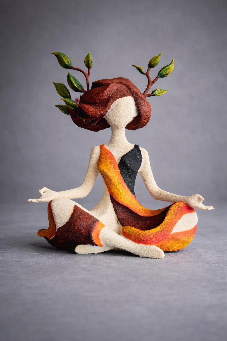 Unique Meditative Nature Goddess Sculpture