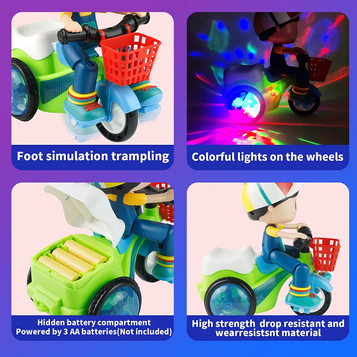 Children's Electric Stunt Tricycle Toy