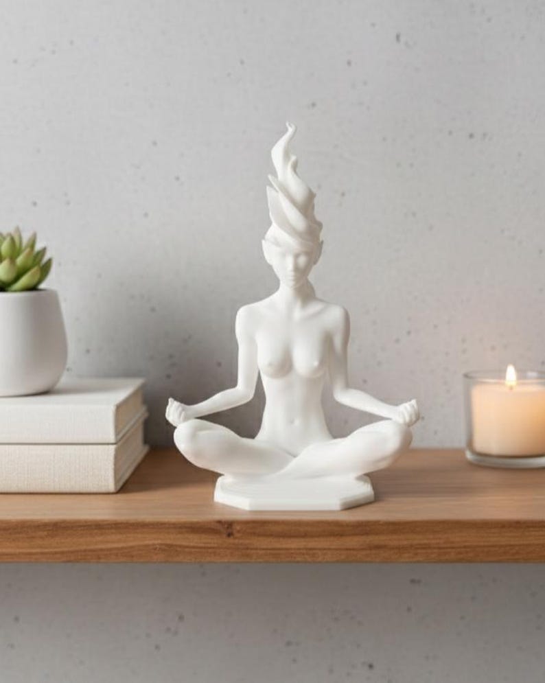 Meditation Goddess Modern Home Sculpture