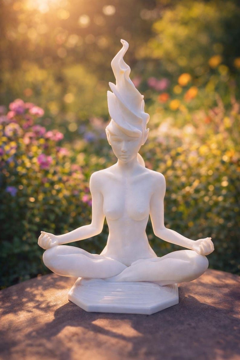 Meditation Goddess Modern Home Sculpture