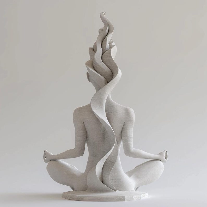 Meditation Goddess Modern Home Sculpture