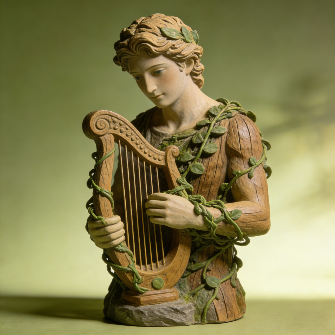 Harp Sculpture Ornament