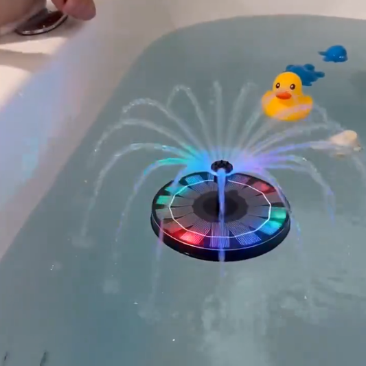 Solar-powered floating fountain