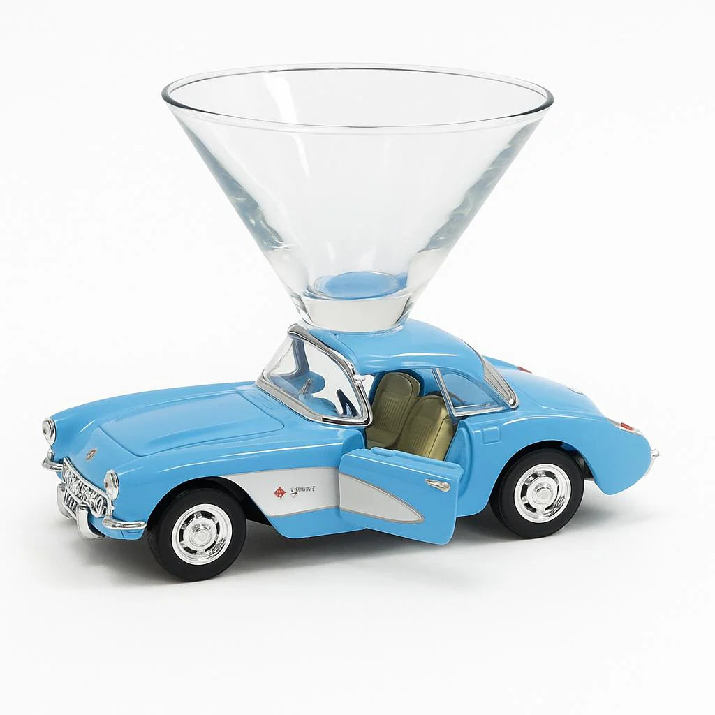 Classic sports car martini glass - Father's Day gift