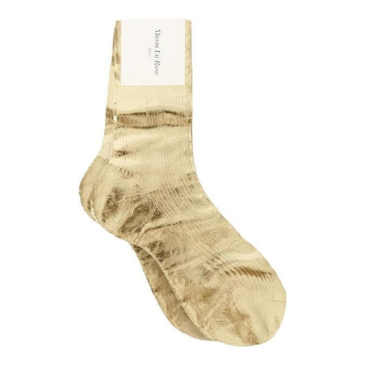 Sparkling metallic silk stockings
