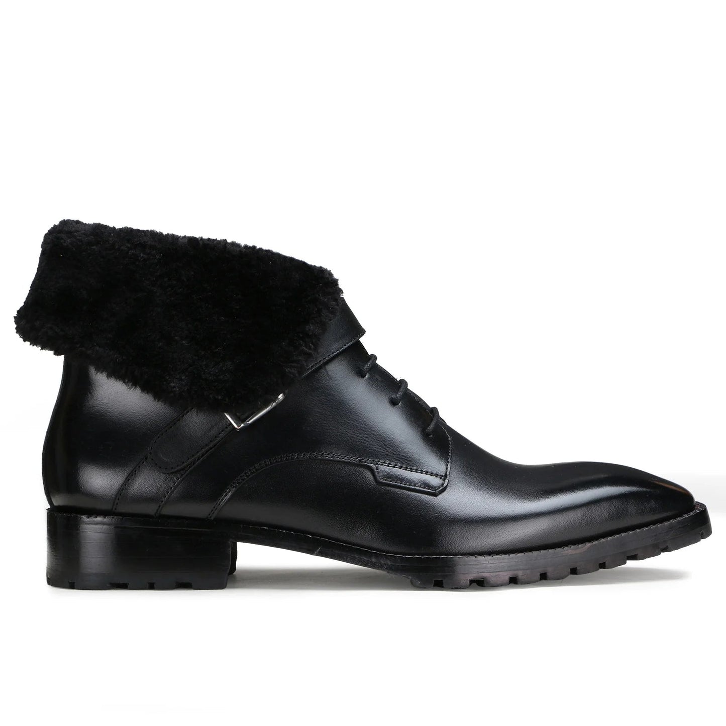 Classic black chunky fur boots