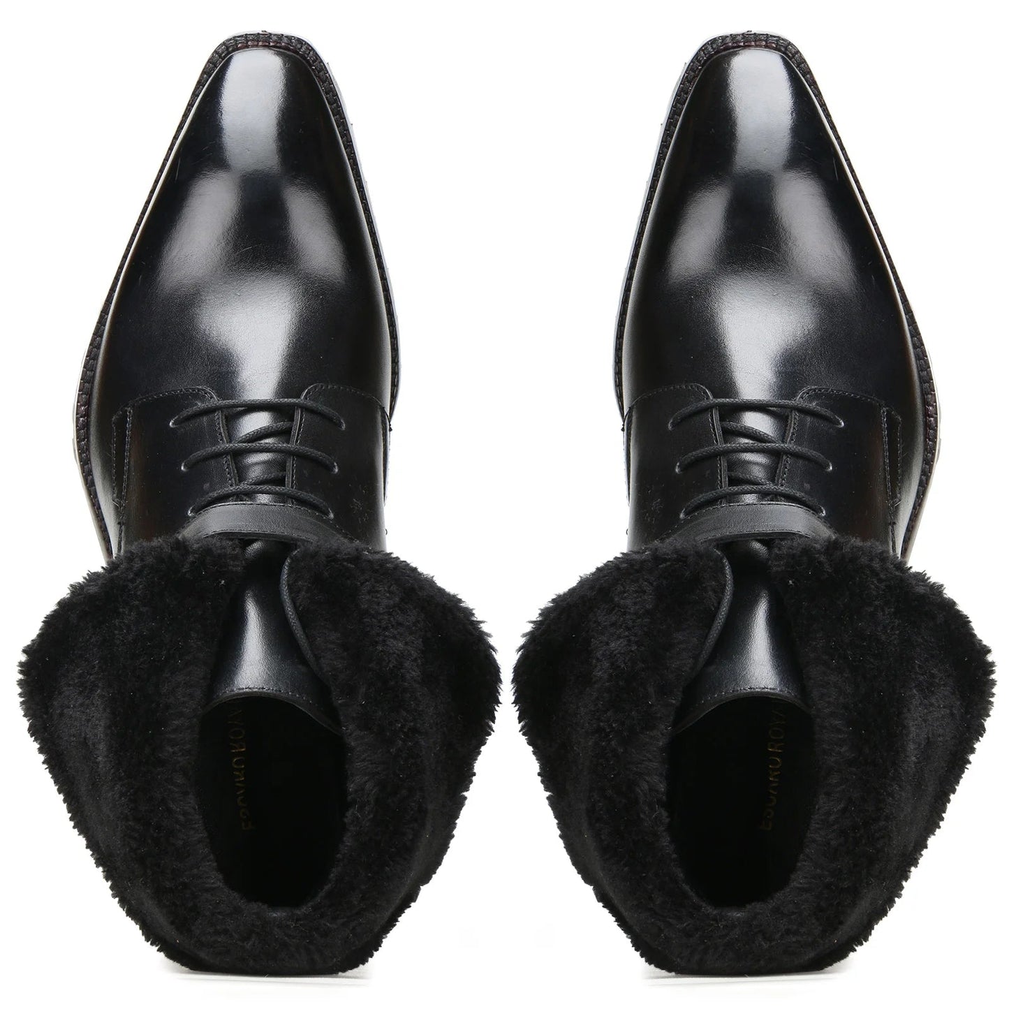 Classic black chunky fur boots