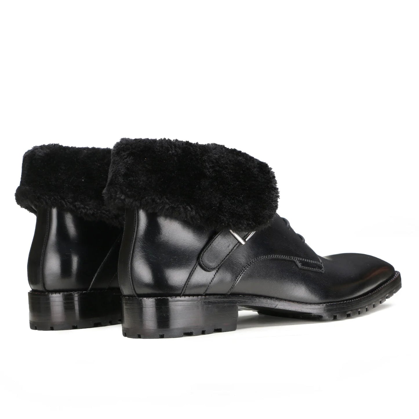 Classic black chunky fur boots