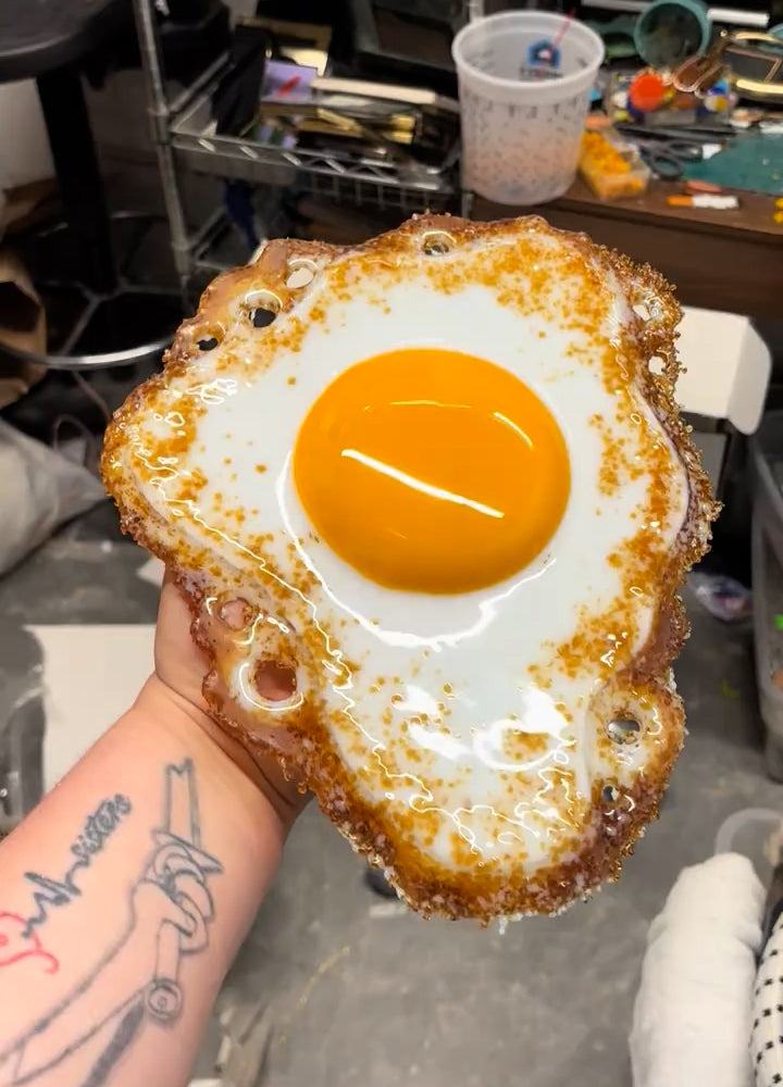 Fun Fried Egg Wall Hanging Ornament