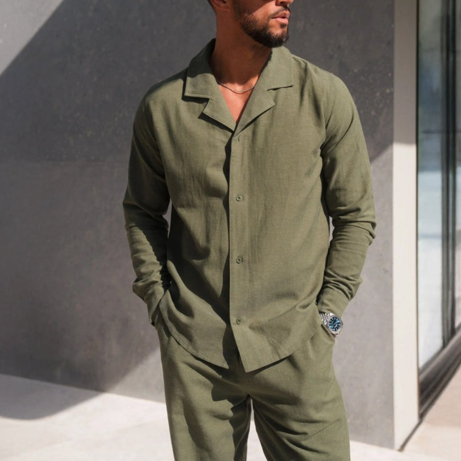 Olive Linen Set