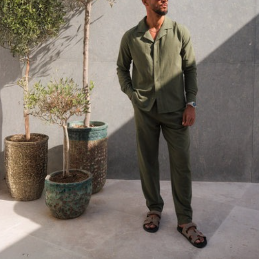 Olive Linen Set
